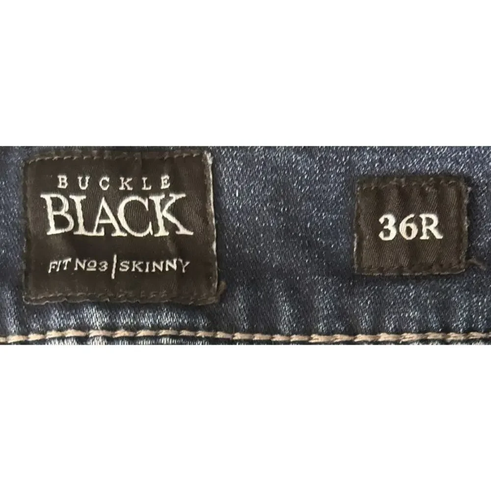 Buckle Black High-Rise Skinny Jeans Men's 36X32